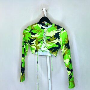 Jaded London Camo Crop Top